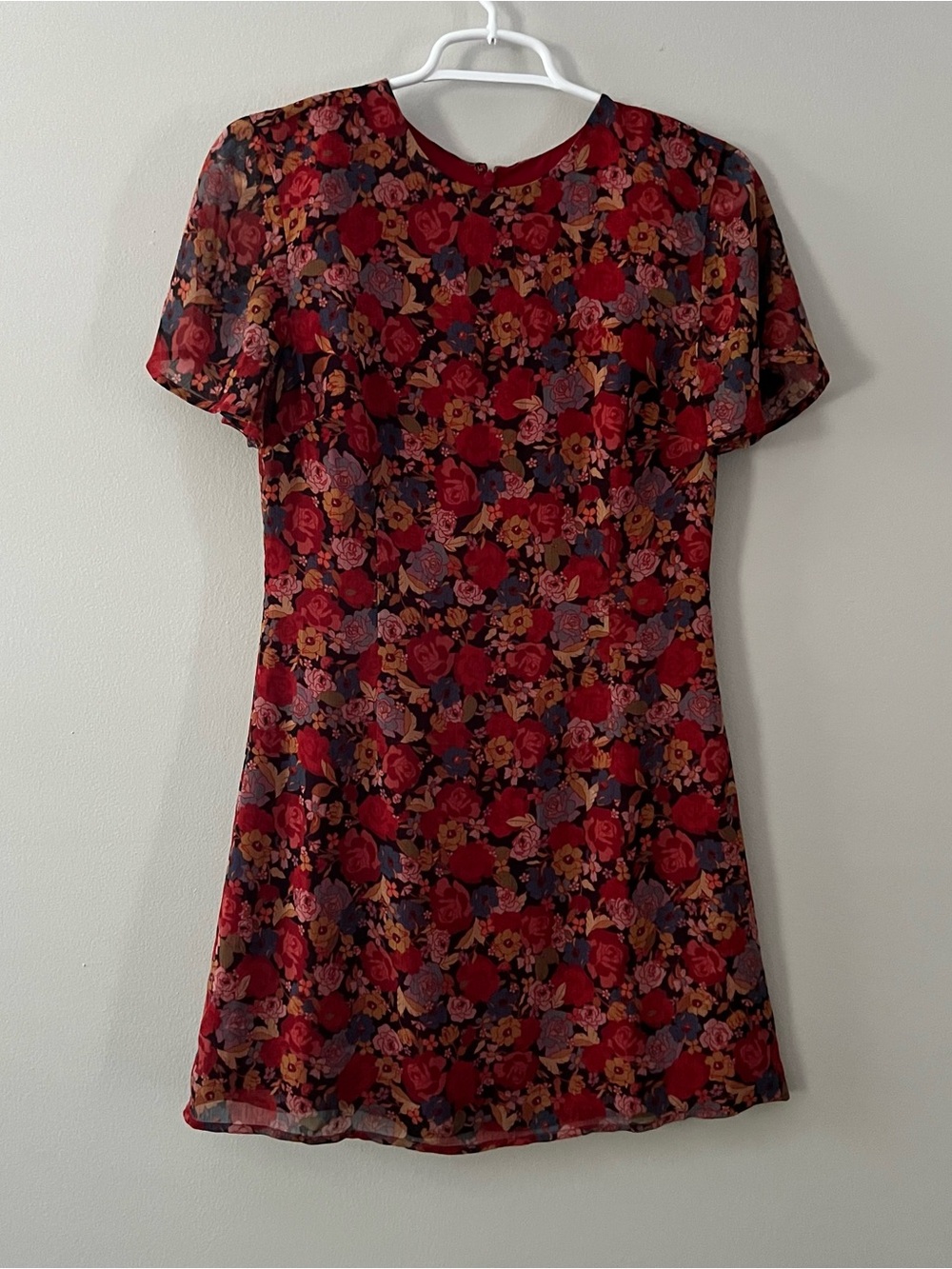 House of Harlow 1960 x Revolve Lotte Red Floral Dress Size Small